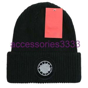 Beanie/Totenkopfkappen Designer-Strickmützen in der beliebten kanadischen Wintermütze Classic Letter Goose Print Knit 2384Designer-Banie