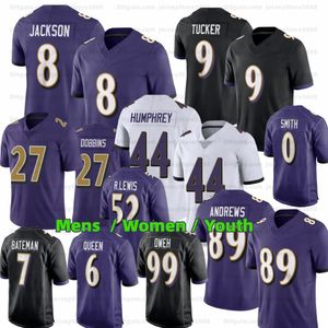 8 Lamar Jackson Maglia da calcio Mark Andrews Justin Tucker Kyle Hamilton Roquan Smith Zay Flowers Dobbins Ray Lewis Marlon Humphrey Odell Beckham Jr Patrick Queen