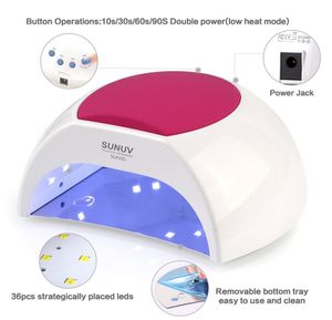 Sun2c conduziu a lâmpada do prego para manicure 48w máquina de secador de unhas lâmpada uv para curar esmalte de gel uv com display lcd de detecção de movimento 20104780304