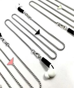 Modische Designer-AirPod-Hüllen für Apple Airpod 1 2 Pro 3, Schutzhülle mit Halskette und Schlüsselanhänger 09089311346