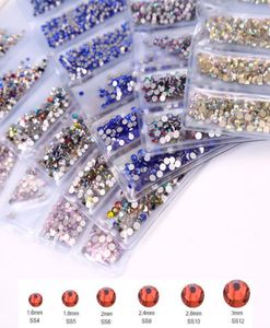 1440pcs çanta tırnak sanatı rhinestones flatback cam 6 boyutu SS412 karışık renk ab kristal strass 3d cazibe mücevherleri DIY süslemeleri5413317