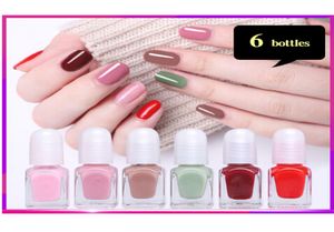 6er-Set Peel-Off-Nagellack, Flüssigkeit auf Wasserbasis, ziemlich langlebig, Nagelgel, wasserdicht, schnell trocknend, matt, glitzernd, Farbwechsel3933824