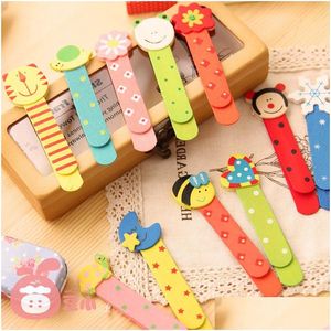 Bookmark Wholesale Lovely Cartoon Wooden Bookmarks Children Colorf Cute Animals School Office Stationery Students Animal Wdh1448 Dro Otjij