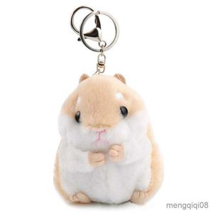 Schlüsselanhänger Lanyards Plüschtiere Simulation Hamster Cartoon Niedliche Stoffpuppe Jungen Mädchen Schlüsselbund Spielzeug Geschenke für Kinder Kinder Schlüsselanhänger R231103