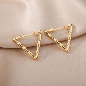 Creolen Geometrisches Dreieck Piercing Für Frauen Edelstahl Silber Farbe 2023 Trend Hochzeit Ästhetisch Schmuck Geschenk