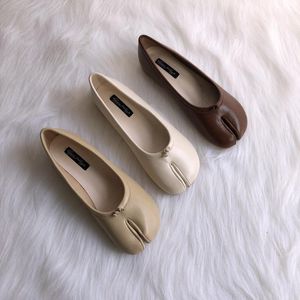 Autumn Dress Spring Women Leather Comfy Flats Soft Bottom Soild Shallow Toe Split Causal Loafers Ladies Shoes Zapatillas