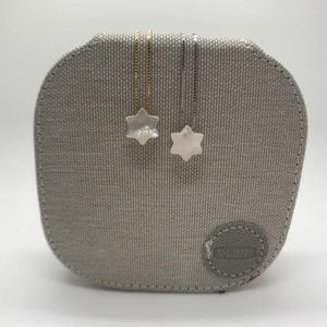 Pingentes 1 PC Promoção Hill-san Lotus 10mm David Star Mãe de Pearl Shell 925 Sterling Silver Box Chain Colar