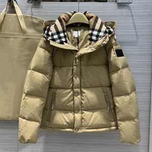 Yüksek kaliteli erkek aşağı ceket tasarımcısı parkas 23fw moda kış erkek bayan ceket lüks mektup ekose klasik sıcak üst ceket üç renk