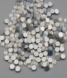 New SS3SS30 White Opal Color 1440PCS 3D Nail Art Flat Back Non Fix Rhinestones Non fix Glass Crystals Stone7245990