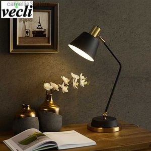 Desk Lamps Modern LED Adjustable Desk Lamp Long Swing Arm E27 Table Lamp Bedside Study Office Eye Protection Reading Lights EU/US Plug Q231104