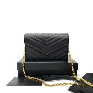 2023 new pattern Leather Handbag WOC Chain Wallet card Bag Women Luxurys Fashion Designers Bags Female Girl Handbags One Shoulder Diagonal Span With Box