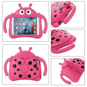 Apple Ipad Tablet PC Capas infantis EVA Espuma macia à prova de choque para mini 1 2 3 4 5 Pro air 9,7 10,2 10,9 polegadas Para Samsung T210 T280 joaninha joaninha capa infantil com suporte de suporte