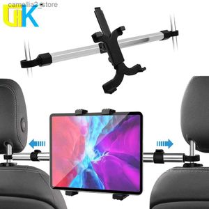 Suporte para carro em liga de alumínio para tablet Suporte para carro para iPad Air Pro 7-13 polegadas Universal 360 Rotação Suporte para banco traseiro Suporte para carro Suporte para mãos PC Q231104