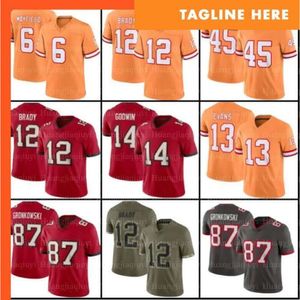 Homens Mulheres Juventude Futebol Jerseys 12 Tom Brady 6 Baker Mayfield 31 Antoine Winfield Jr. 50 Vita Vea 20 Ronde Barber 55 Derrick Brooks 40 Mike Alstott Jersey