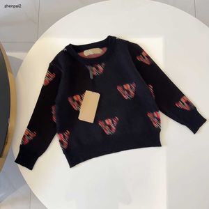 Luxury baby sweater autumn boy and girl Knitwear Size 100-150 Colorful Doll Bear Man Print kids Knitted pullover Nov05