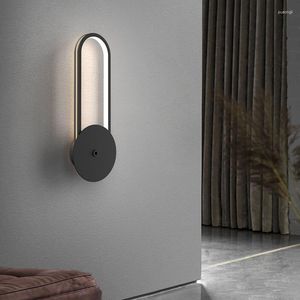 مصابيح الجدار مصباح LED الحديث لسرير غرفة المعيشة غرفة نوم عشوائية الأضواء الزخرفية الذهب