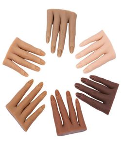 Nails Practice Silicone Hand Model 3D Adult Mannequin Fake Hand Manicure Pedicure Display Model Moveable 2207265163098