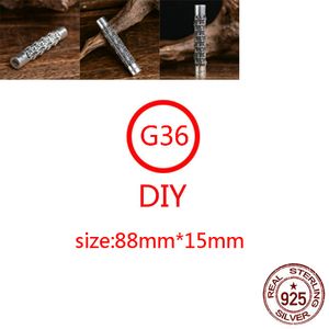 G36 S925 Серебряное серебряное серебряное прибор для зажигания бизнес -подарок персонализированный модный панк хип -хоп ювелирные украшения кросс -цветочные буквы форма