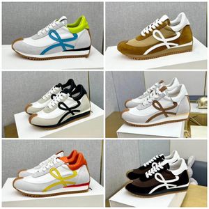 Luxuriöse Freizeitschuhe, Flow Runner, echtes Leder, Wildleder, bequeme Joggingschuhe, Herren, Nylon, atmungsaktiv, rutschfeste Gummisohle, Sneakers, beste Qualität, Unisex-Schuhe 01