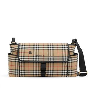 Baby Designer 3 i en blöja väskor Fashion Babies väskor Moderskapsblöja Luxur Designer Handväskor Canvas Leather Print Letter Plaid Waterproof Travel Påsar A0028