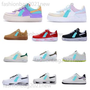 Designer Fashion Classic Sports men shoe air one forces 1 running frees shipping shoe Low-top White Black Frost Pale Ivory Pastel mens womens walking basketball shoe