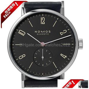 Wristwatches Nomos Watches Men And Women Minimalist Design Leather Strap Fashion Simple Quartz Water Resistant Drop Delivery Dhzqc