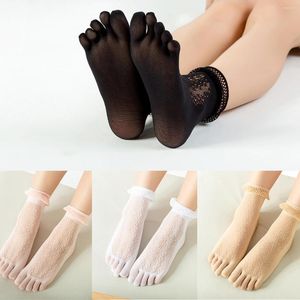 Women Socks Summer Five-finger Ladies Breathable Ankle Toe Set