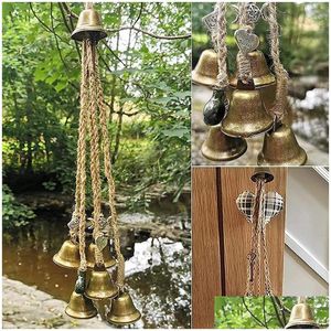 Oggetti decorativi Figurine Benedizione Bells Beautif Spirit Wind Chimes Witch Door Wall Hanging Dhkv5