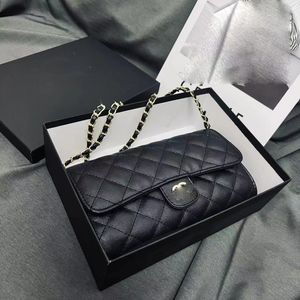 Chanei Classic PU Schoudertas Messenger Bags kleine sling bagsss voor vrouwen modeontwerper portemonnee crossbody bagsss 22 cm met volledige set originele accessoires