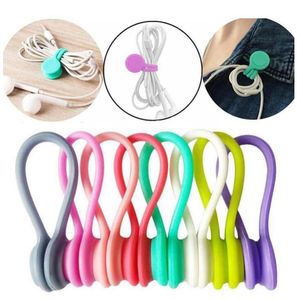 Party Favor Magnetic Twist Cable Ties Silikon Kabelhalter Clips Cord Wrap Strong Holding Stuff Kabel Organizer für Home Office