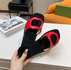 Summer Beach slippers fashion Loafers Lazy Low heeled flops leather lady Silver Luxury designer Slides women shoes Metal Ladies Sandals Slide