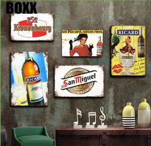 Металлическая жестяная вывеска для пива Ricard, винтажный плакат для клуба Гавана, металлические вывески, античный ирландский паб, бар, кафе, кухня, художественная стена, домашний декор5357277