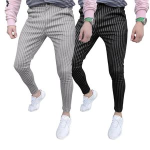 Männer Hosen Männer Business Casual Vertikale Streifen Anzug Vier Jahreszeiten Slim Fit Arbeitsplatz Prom Hosen Mode Hochzeit Para Hombre