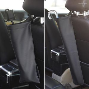 Car Organizer Double Use Leather Umbrella Cover Waterproof Folding Long Handle Chair Back Holder Bag Multi-Function Storage
