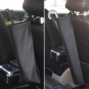 Organizer per auto, copertura per ombrello in pelle a doppio uso, pieghevole, impermeabile, con manico lungo, per schienale, per sedia, borsa multifunzionale