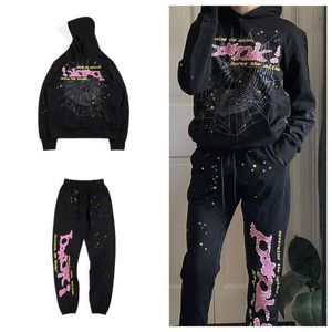 555 Spider Hoodie Sp5der Worldwide Pink Young Thug Pullover Herren Frau Nevermind Foam Print Pullover Kleidung Vjwtk