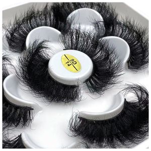 Makeup Tools 5 Par 25mm 3D Mink Lashes Bulk Russian Volume Fluffy Natural False Eyelashes Thick Dramatic Mink Eyelashs Wholesale Maquiagem 230403