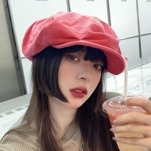 Boinas Rose Red Big Head Cloud SBOY Cap Women Beret Ladies Feminino Spring Autumn Caps Octogonal Retro Painter Hats Fashion Casual Casual