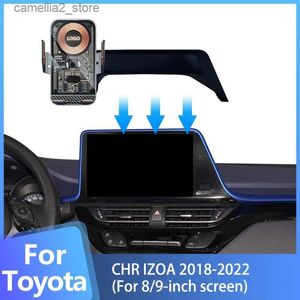 Soporte para automóvil Soporte para teléfono para automóvil Soporte para consola central de 8/9 pulgadas Soporte de base de pantalla fija para Toyota C-HR CHR 2018 2019 2020 2021 2022 Q231104