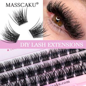 Makyaj Araçları Yuanzhijie Toptan Yumuşak Şerit Segmentli Yanlış Demetler Kirpikler DIY Bireysel Kümeler Kirpik Uzantıları Sahte Mink Lashes 230403