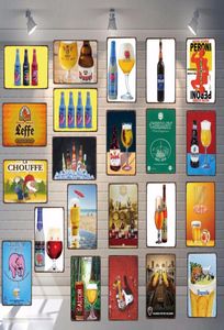 2021 placas de cerveja belga placas de metal sinal de lata para pub parede casa arte retro bar café loja vintage restaurante decoração do quarto 30x208592350