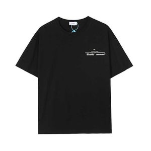 RHUDEシャツメンズショーツ22SS SUMER RHUDE半袖マクラーレン文字刺繍ラペルプルオーバーデザイナーTシャツ1とレディース半袖S-XLメンスーツ537