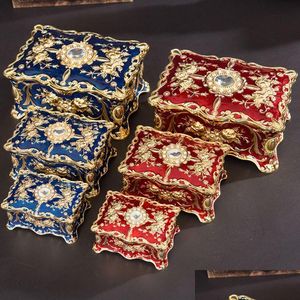 Jewelry Stand Vintage Rec Trinket Ornate Antique Engraved Jewerly Storage Box Drop Delivery Packaging Display Dhgarden Dh94G