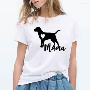 Camisetas femininas harajuku cachorro mamãe algodão mulher camiseta engraçada mamã