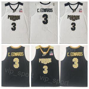 Basketball 3 Carsen Edwards College Jersey Purdue Boilermakers Embroidery Team White Black Color Shirt For Sport Fans Breathable Pure Cotton University NCAA