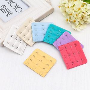 Wholesale for Useful Ladies 3 Rows 3 Hooks Bra Strap Long Extender Hook Clip Nude Adjustable Belt Buckle with multi-color