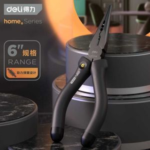 Deli Inches Black Handle Multifunction Long Nose Pliers For Cutting Clamping Stripping Electrician Repair Hand Tools