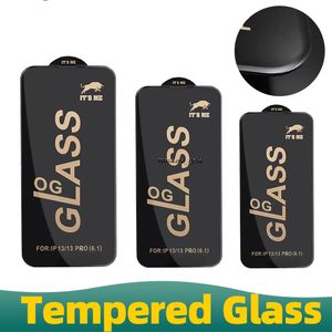 OG Tempered Glass Anti Explosion Full Cover Screen Protector för iPhone 14Pro Max 13 12 11 7 8Plus XR XS