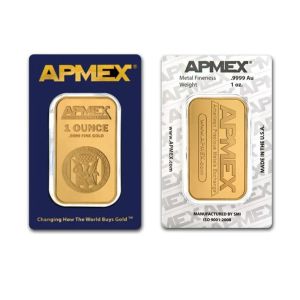 Barra banhada a ouro 24k Apmex Argor Hereaus RCM 1 onça banhada a ouro 999,9