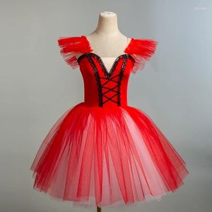 Stage Wear Children Ballet Skirt For Girls Adults Women Professional Tutu Long Dress Performance Dance Clothes Tulle Princess